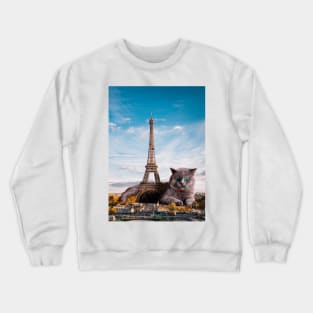 Eiffel Cat Crewneck Sweatshirt